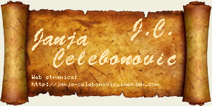 Janja Čelebonović vizit kartica